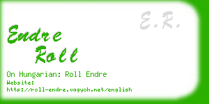 endre roll business card